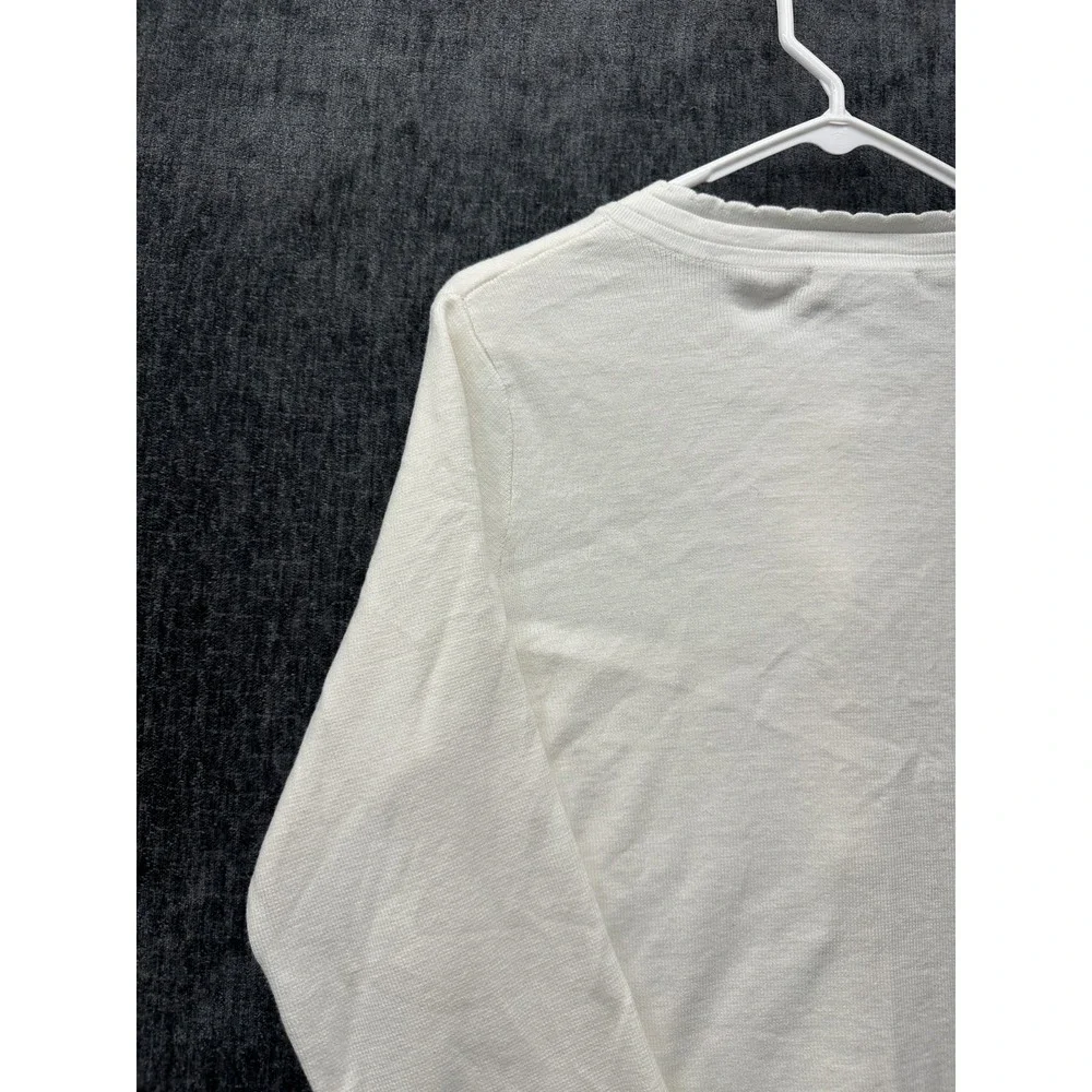 Free Assembly Cardigan Sweater Womens Large White Relaxed Fit Tight‎ Knit Warm